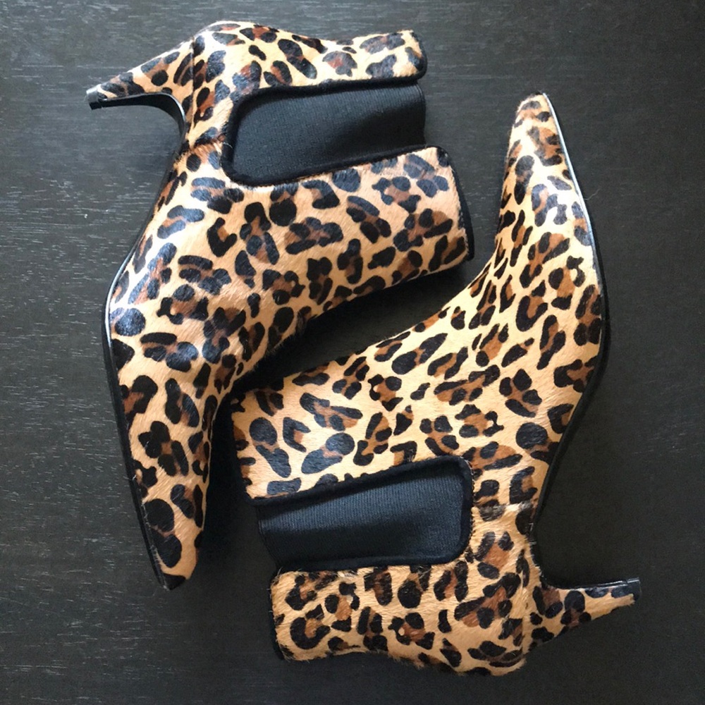 Zara leopard booties